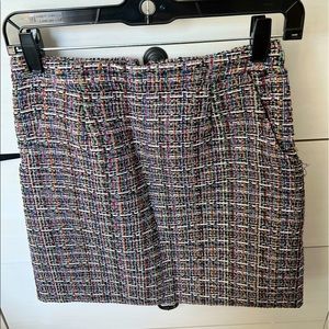Tweed Pencil Mini Skirt